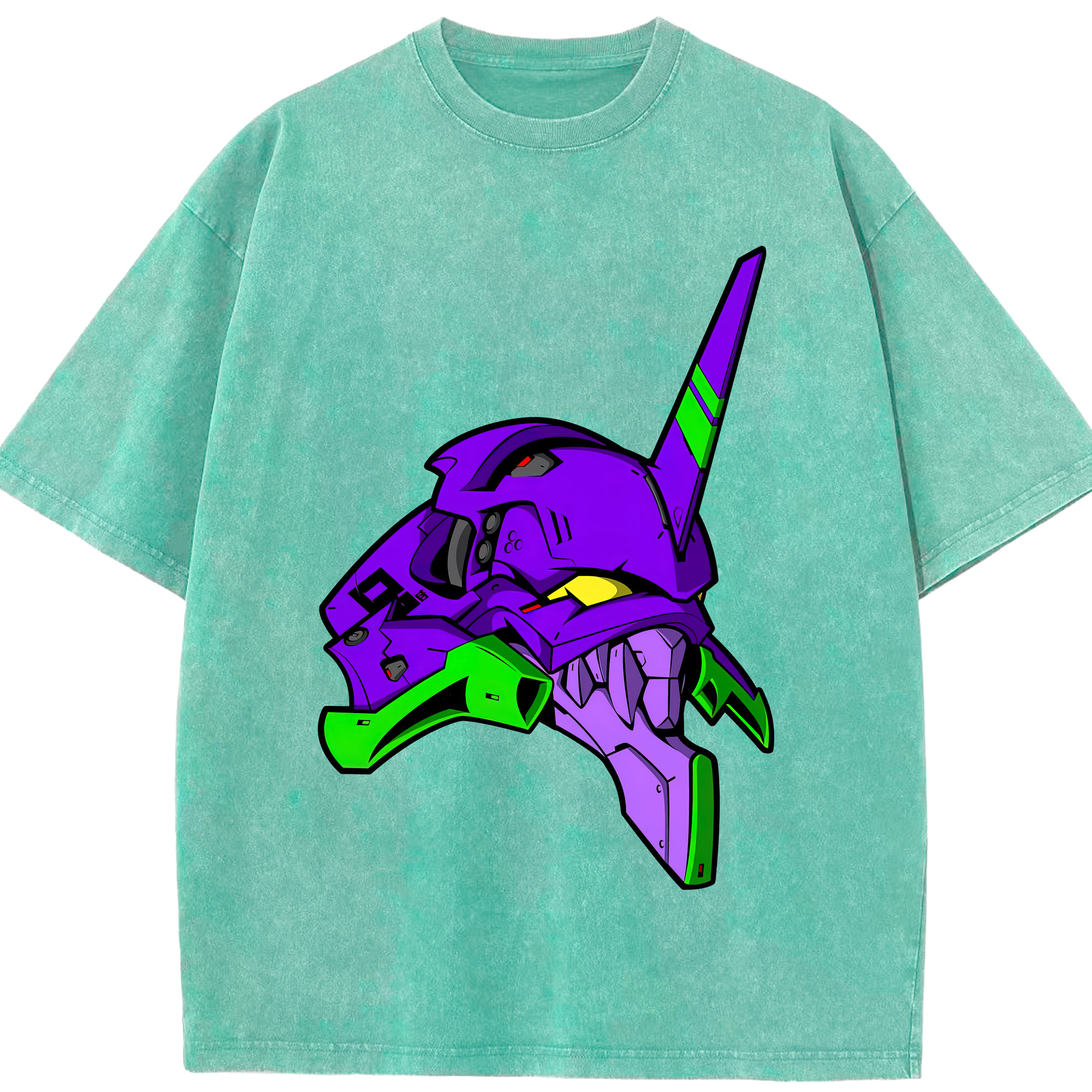 （画像用） EVA 新世紀エヴァンゲリオン 綿100% ヴィンテージ風 半袖Tシャツ（フロントプリント）